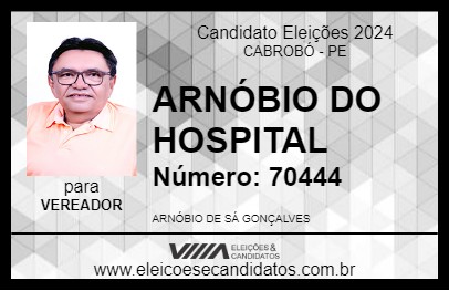 Candidato ARNÓBIO DO HOSPITAL 2024 - CABROBÓ - Eleições