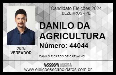 Candidato DANILO DA AGRICULTURA 2024 - BEZERROS - Eleições