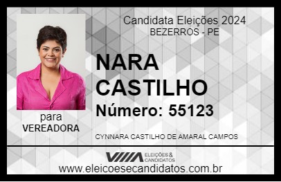 Candidato NARA CASTILHO 2024 - BEZERROS - Eleições