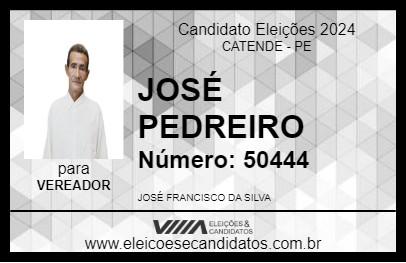 Candidato JOSÉ PEDREIRO 2024 - CATENDE - Eleições