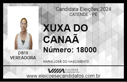 Candidato XUXA DO CANAÃ 2024 - CATENDE - Eleições