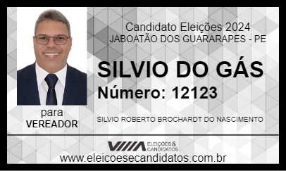 Candidato SILVIO DO GÁS 2024 - JABOATÃO DOS GUARARAPES - Eleições