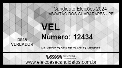 Candidato VEL 2024 - JABOATÃO DOS GUARARAPES - Eleições