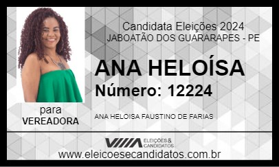 Candidato ANA HELOÍSA 2024 - JABOATÃO DOS GUARARAPES - Eleições