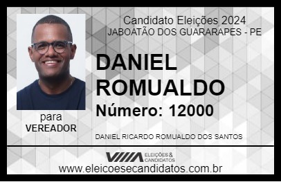 Candidato DANIEL ROMUALDO 2024 - JABOATÃO DOS GUARARAPES - Eleições