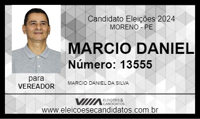 Candidato MARCIO DANIEL 2024 - MORENO - Eleições