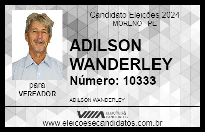 Candidato ADILSON WANDERLEY 2024 - MORENO - Eleições