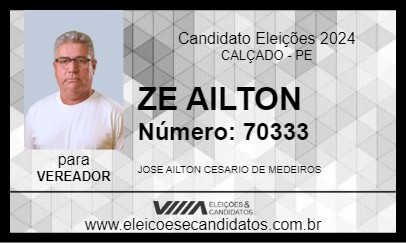 Candidato ZE AILTON 2024 - CALÇADO - Eleições