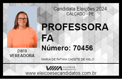 Candidato PROFESSORA FA 2024 - CALÇADO - Eleições