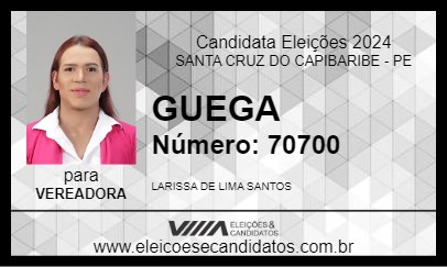 Candidato GUEGA 2024 - SANTA CRUZ DO CAPIBARIBE - Eleições