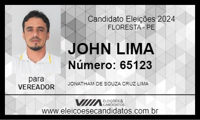 Candidato JOHN LIMA 2024 - FLORESTA - Eleições