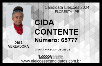 Candidato CIDA CONTENTE 2024 - FLORESTA - Eleições