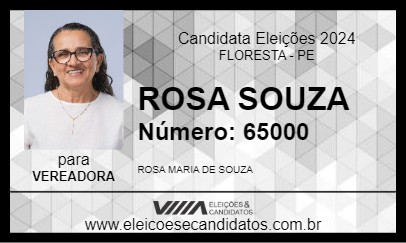 Candidato ROSA SOUZA 2024 - FLORESTA - Eleições