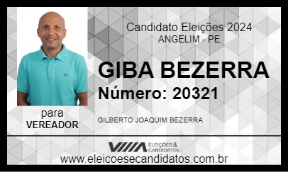 Candidato GIBA BEZERRA 2024 - ANGELIM - Eleições