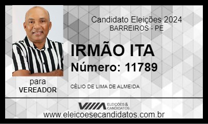 Candidato IRMÃO ITA 2024 - BARREIROS - Eleições