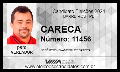 Candidato CARECA 2024 - BARREIROS - Eleições