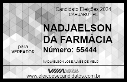 Candidato NADJAELSON DA FARMÁCIA 2024 - CARUARU - Eleições