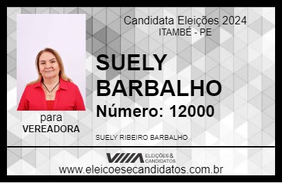 Candidato SUELY BARBALHO 2024 - ITAMBÉ - Eleições