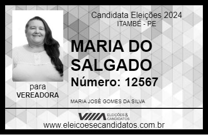 Candidato MARIA DO SALGADO 2024 - ITAMBÉ - Eleições