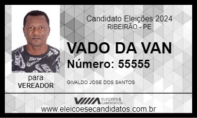 Candidato VADO DA VAN 2024 - RIBEIRÃO - Eleições