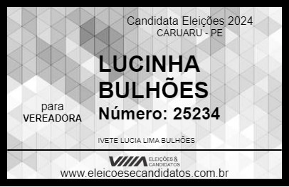 Candidato LUCINHA BULHÕES 2024 - CARUARU - Eleições