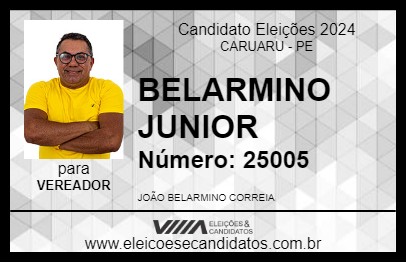 Candidato BELARMINO JÚNIOR 2024 - CARUARU - Eleições