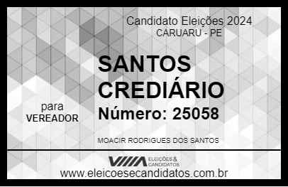 Candidato SANTOS DO CREDIÁRIO 2024 - CARUARU - Eleições