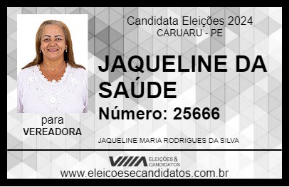 Candidato JAQUELINE DA SAÚDE 2024 - CARUARU - Eleições