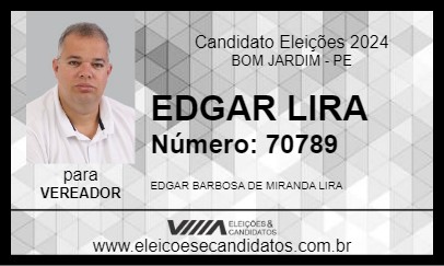 Candidato EDGAR LIRA 2024 - BOM JARDIM - Eleições