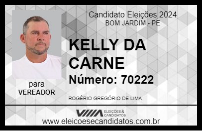 Candidato KELLY DA CARNE 2024 - BOM JARDIM - Eleições