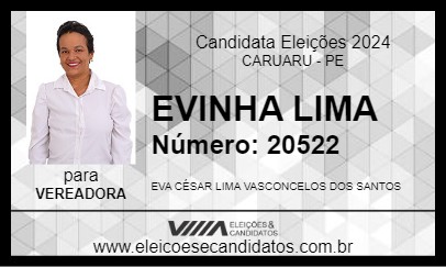 Candidato EVINHA LIMA 2024 - CARUARU - Eleições