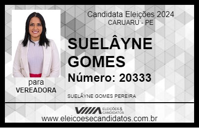 Candidato SUELÂYNE GOMES 2024 - CARUARU - Eleições