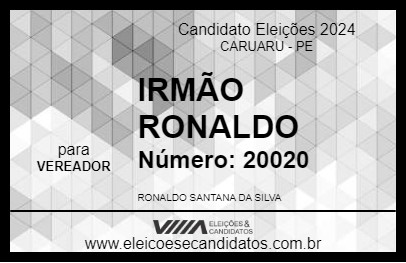 Candidato IRMÃO RONALDO 2024 - CARUARU - Eleições