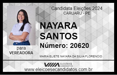 Candidato NAYARA SANTOS 2024 - CARUARU - Eleições