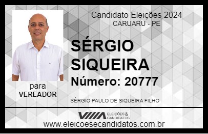 Candidato SÉRGIO SIQUEIRA 2024 - CARUARU - Eleições