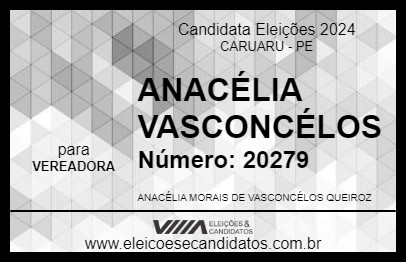 Candidato ANACÉLIA VASCONCÉLOS 2024 - CARUARU - Eleições