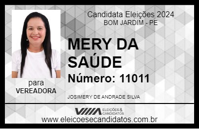 Candidato MERY DA SAÚDE 2024 - BOM JARDIM - Eleições