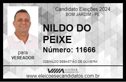 Candidato NILDO DO PEIXE 2024 - BOM JARDIM - Eleições