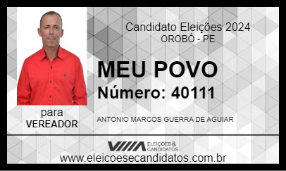 Candidato MEU POVO 2024 - OROBÓ - Eleições