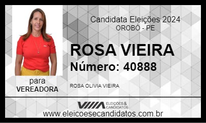 Candidato ROSA VIEIRA 2024 - OROBÓ - Eleições