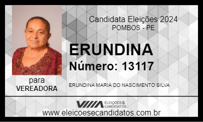 Candidato ERUNDINA 2024 - POMBOS - Eleições