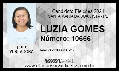 Candidato LUZIA GOMES 2024 - SANTA MARIA DA BOA VISTA - Eleições