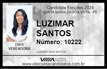 Candidato LUZIMAR SANTOS 2024 - SANTA MARIA DA BOA VISTA - Eleições