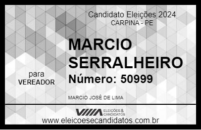 Candidato MARCIO SERRALHEIRO 2024 - CARPINA - Eleições