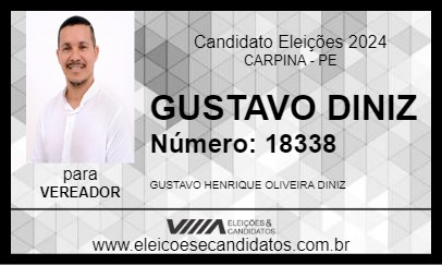 Candidato GUSTAVO DINIZ 2024 - CARPINA - Eleições