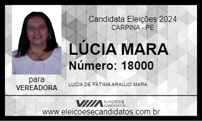 Candidato LÚCIA MARA 2024 - CARPINA - Eleições