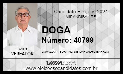 Candidato DOGA 2024 - MIRANDIBA - Eleições