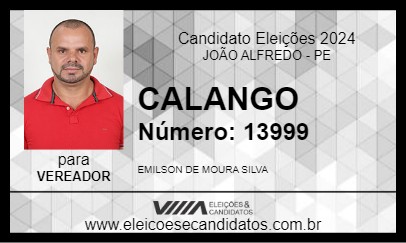 Candidato CALANGO 2024 - JOÃO ALFREDO - Eleições