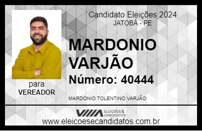 Candidato MARDONIO VARJÃO 2024 - JATOBÁ - Eleições