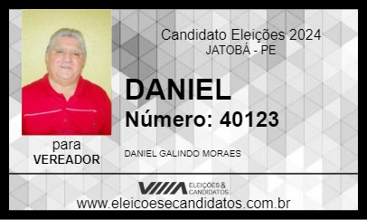 Candidato DANIEL 2024 - JATOBÁ - Eleições